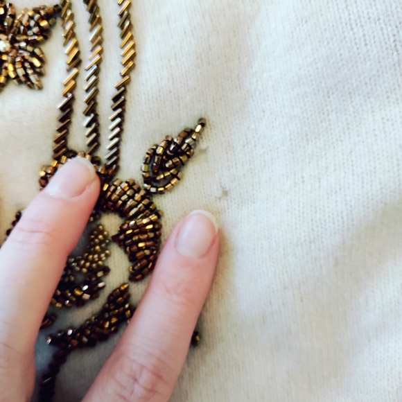 Vintage Wool Beaded Cardigan - Picture 6 of 7